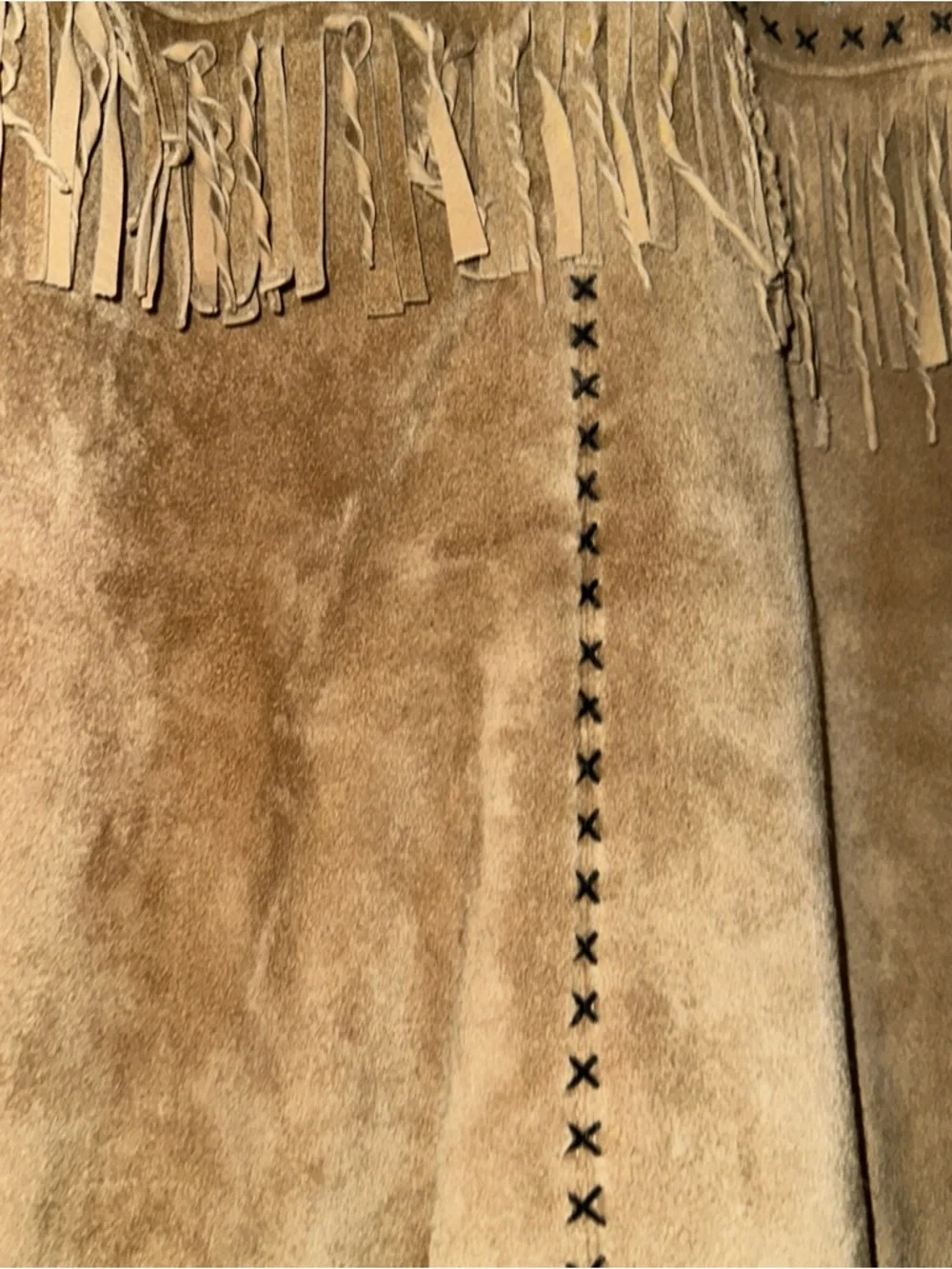 Vtg Double D Fringed Native American Style Jacket, medium - Picture 6 of 11